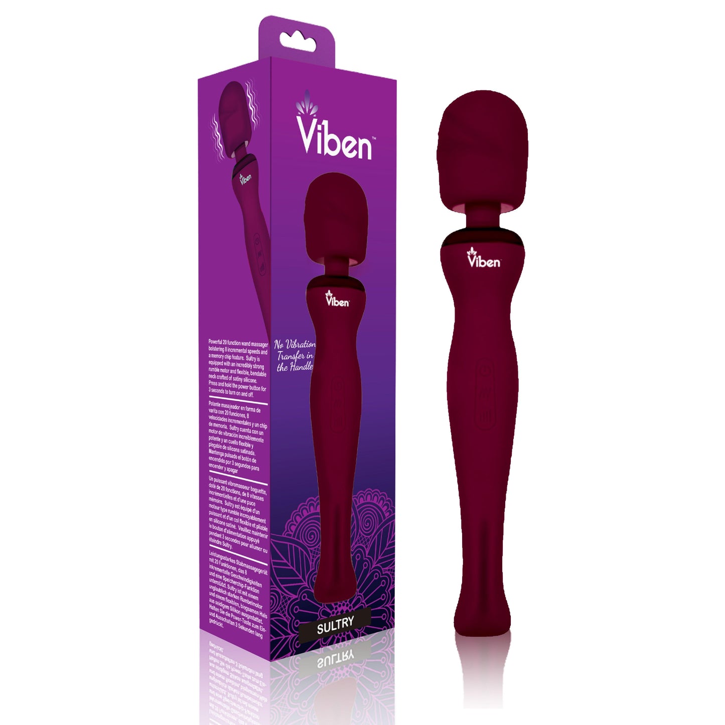 Sultry - Ruby - Intense Handheld Wand Massager - Love It Wet