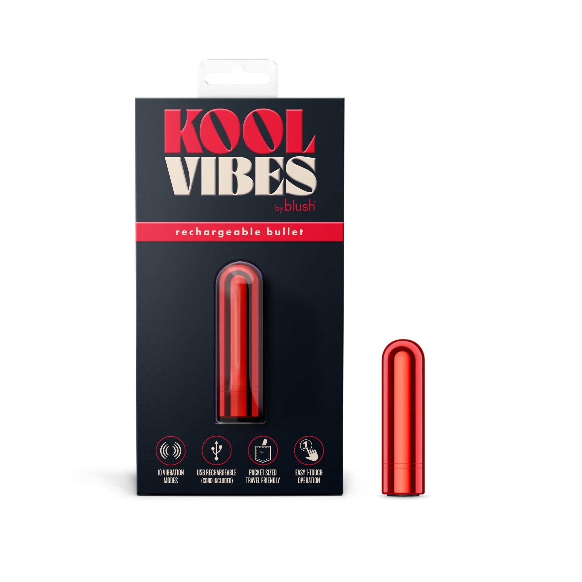 Kool Vibes - Rechargeable Mini Bullet - Cherry - Love It Wet