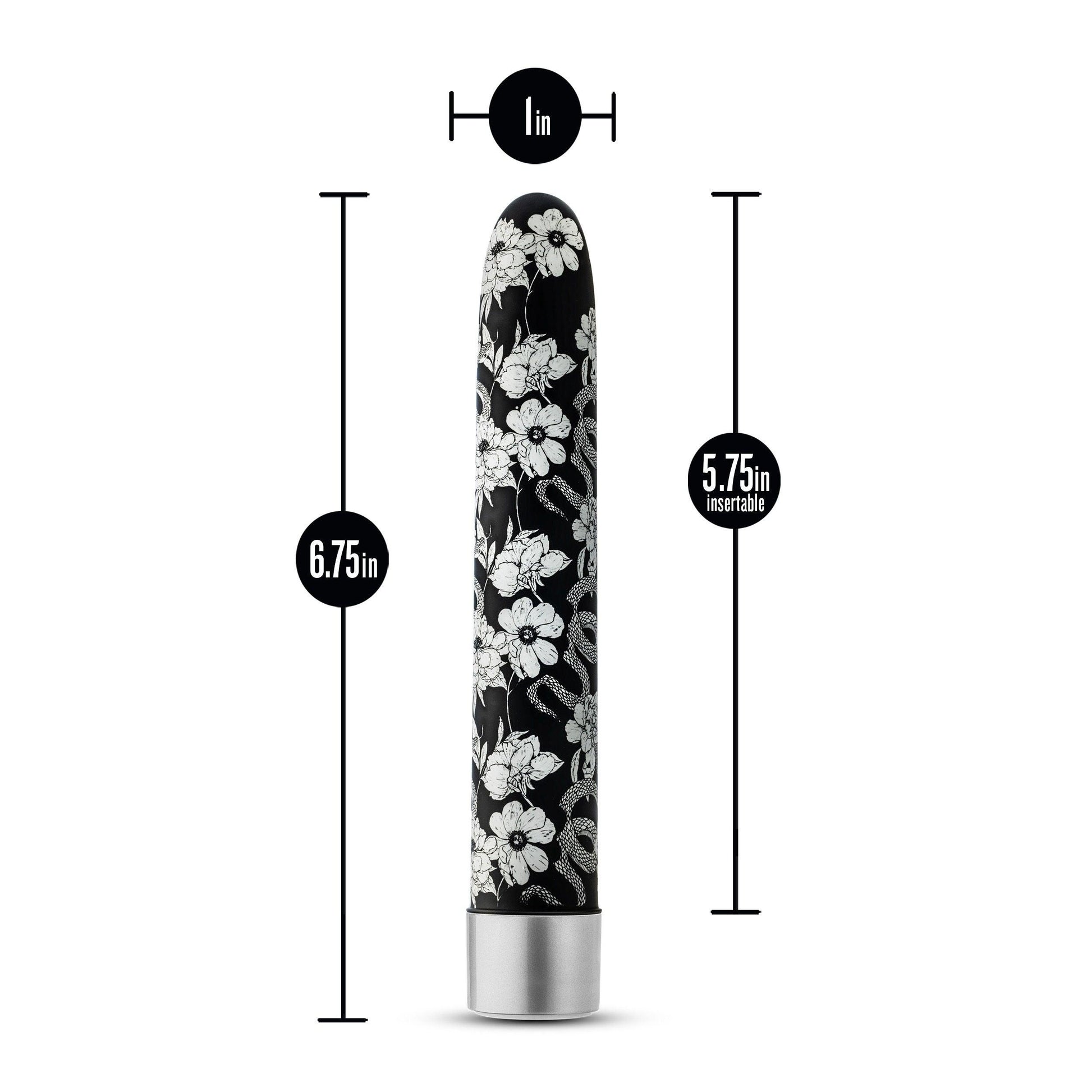 The Collection - Eden - 7 Inch Rechargeable Vibe - Black - Love It Wet