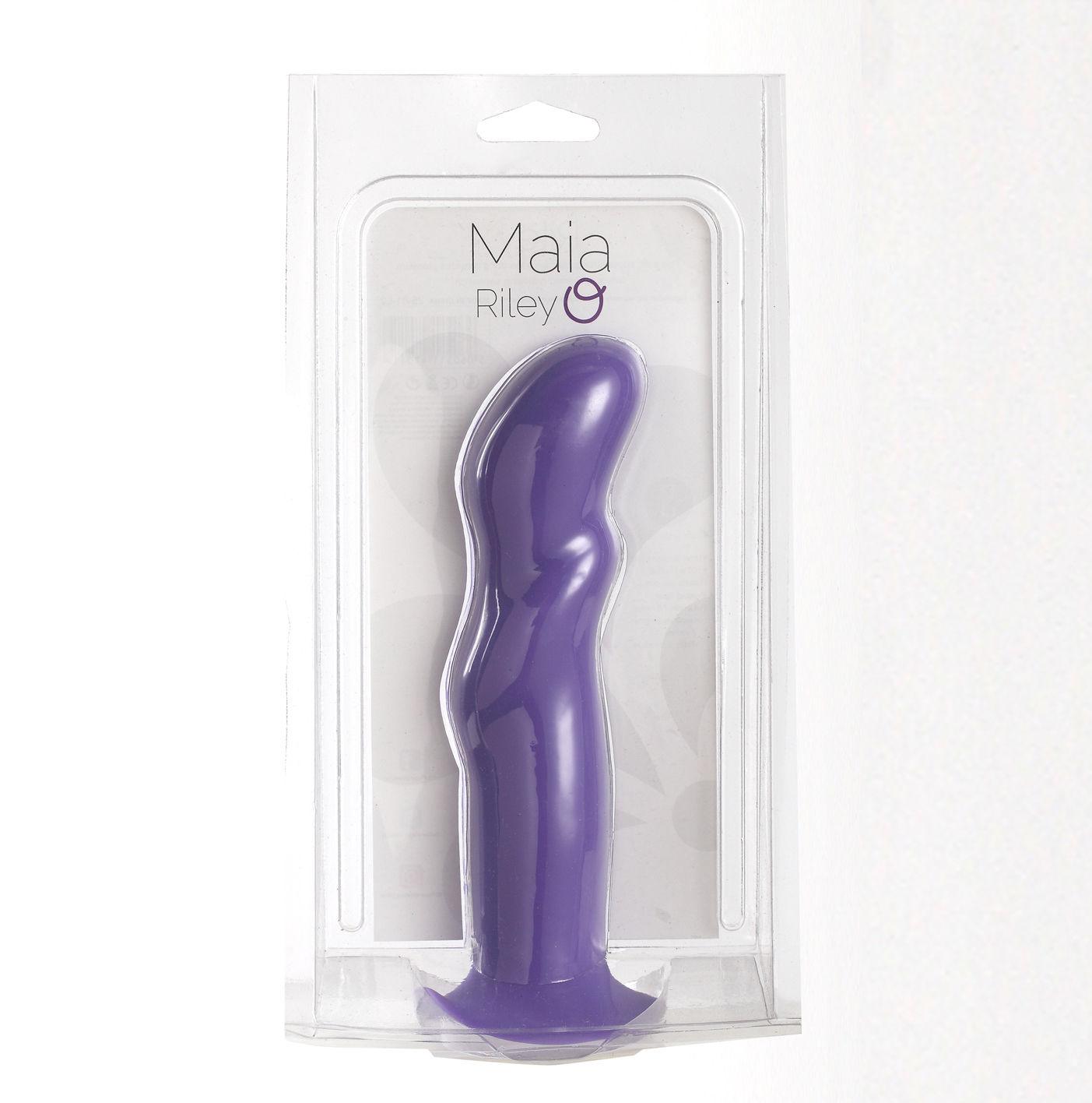 Riley Silicone Swirled Dong - Neon Purple - Love It Wet