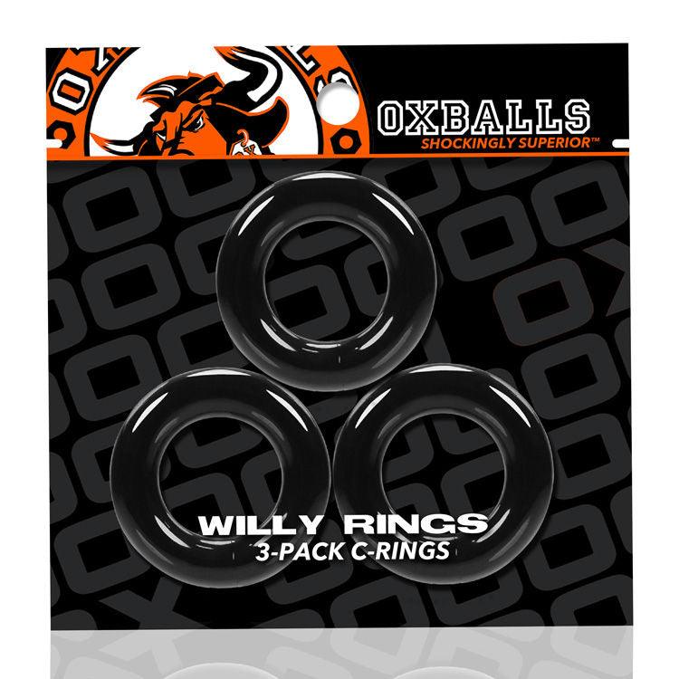 Willy Rings 3-Pack Cockrings - Black - Love It Wet