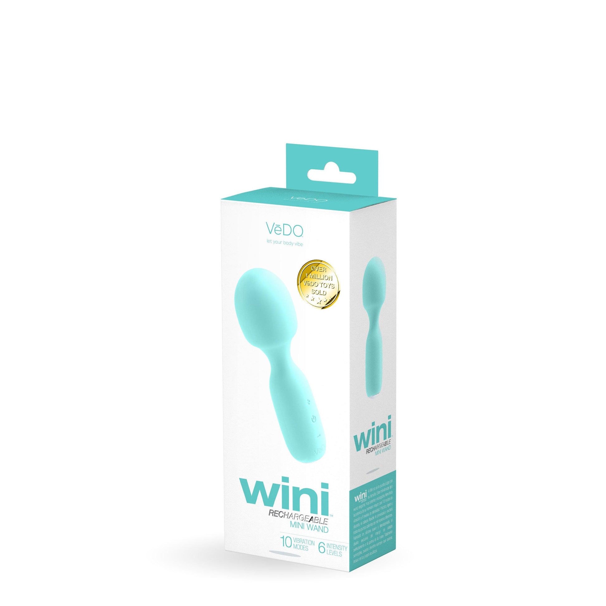 Wini Rechargeable Mini Wand - Turquoise - Love It Wet