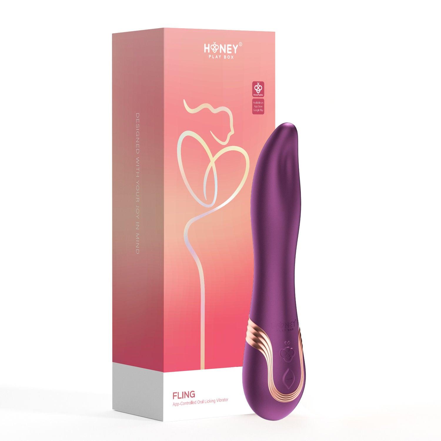 Fling - App Controlled Oral Licking Vibrator - Purple - Love It Wet