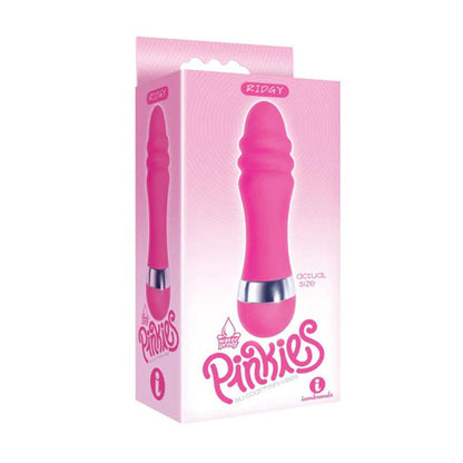 Pinkies Silicoat Mini-Vibe - Ridgy - Pink - Love It Wet