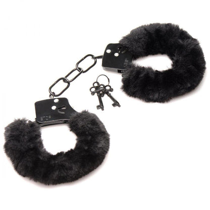 Cuffed in Fur Furry Handcuffs - Black - Love It Wet