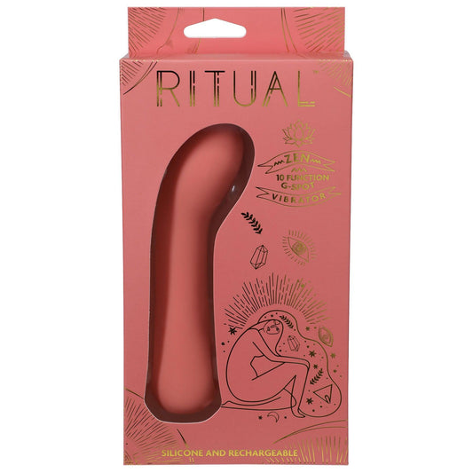 Ritual - Zen - Rechargeable Silicone G-Spot Vibe - Coral - Love It Wet