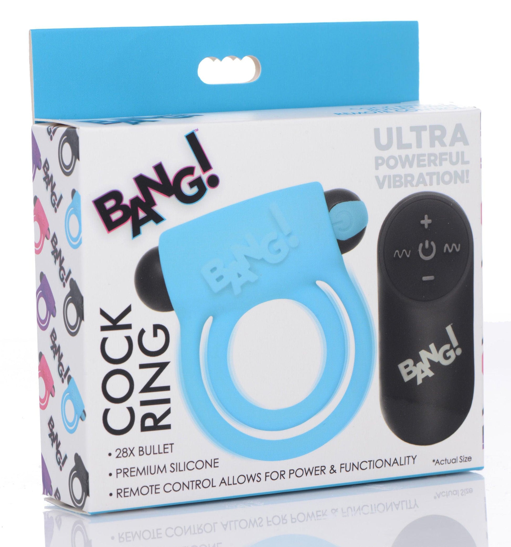 Bang - Silicone Cock Ring and Bullet With Remote Control - Black - Love It Wet