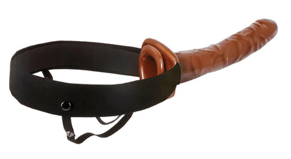 Fetish Fantasy Series 10 Inch Chocolate Dream Hollow Strap-On - Love It Wet