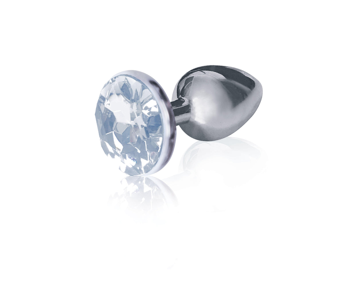 The 9's the Silver Starter Bejeweled Stainless Steel Plug - Diamond - Love It Wet