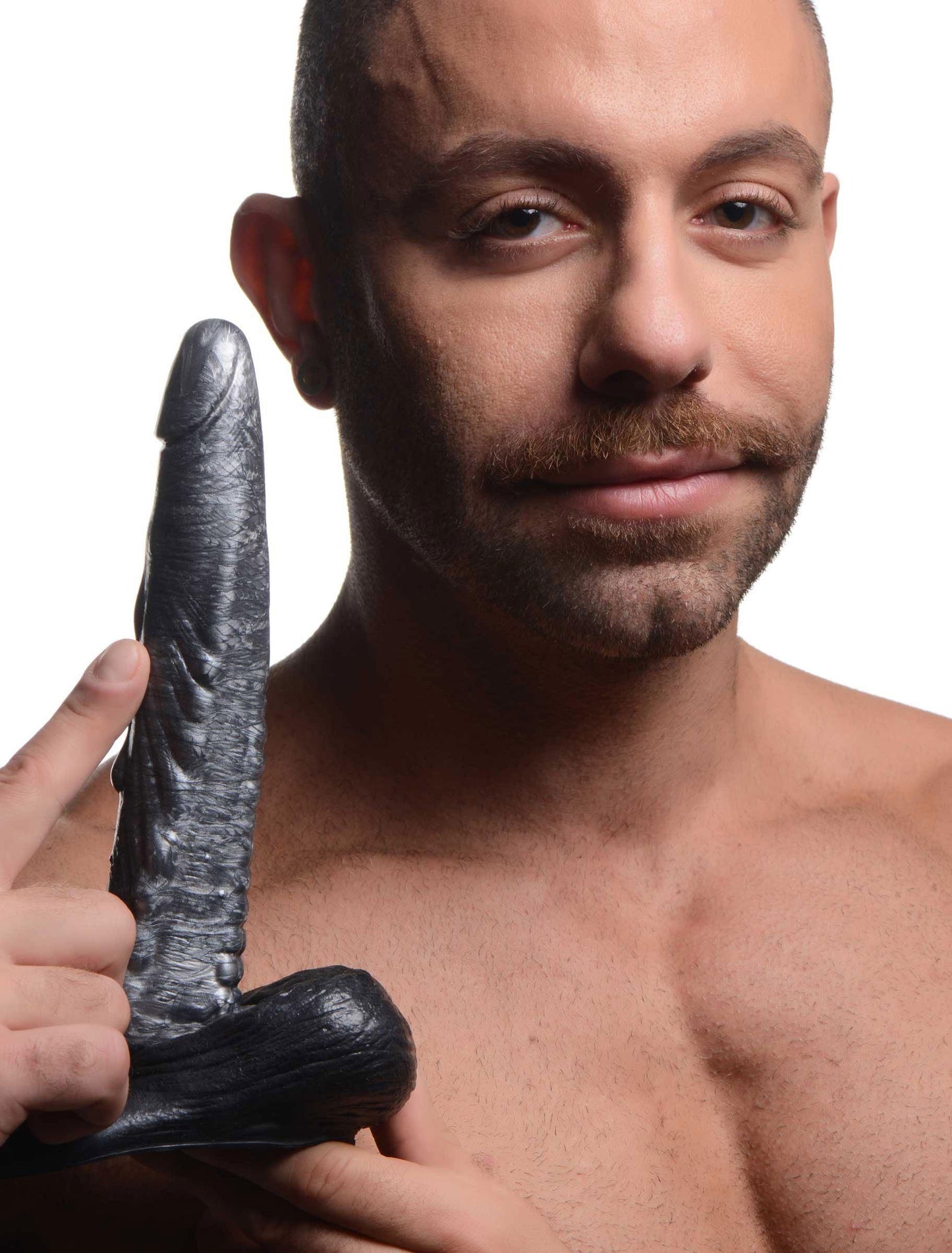 The Gargoyle Rock Hard Silicone Dildo - Silver - Love It Wet