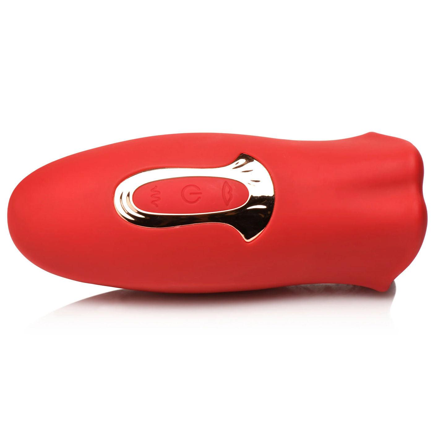 Lickgasm Kiss and Tell Mini Kissing and Vibrating Clitoral Stimulator - Red - Love It Wet