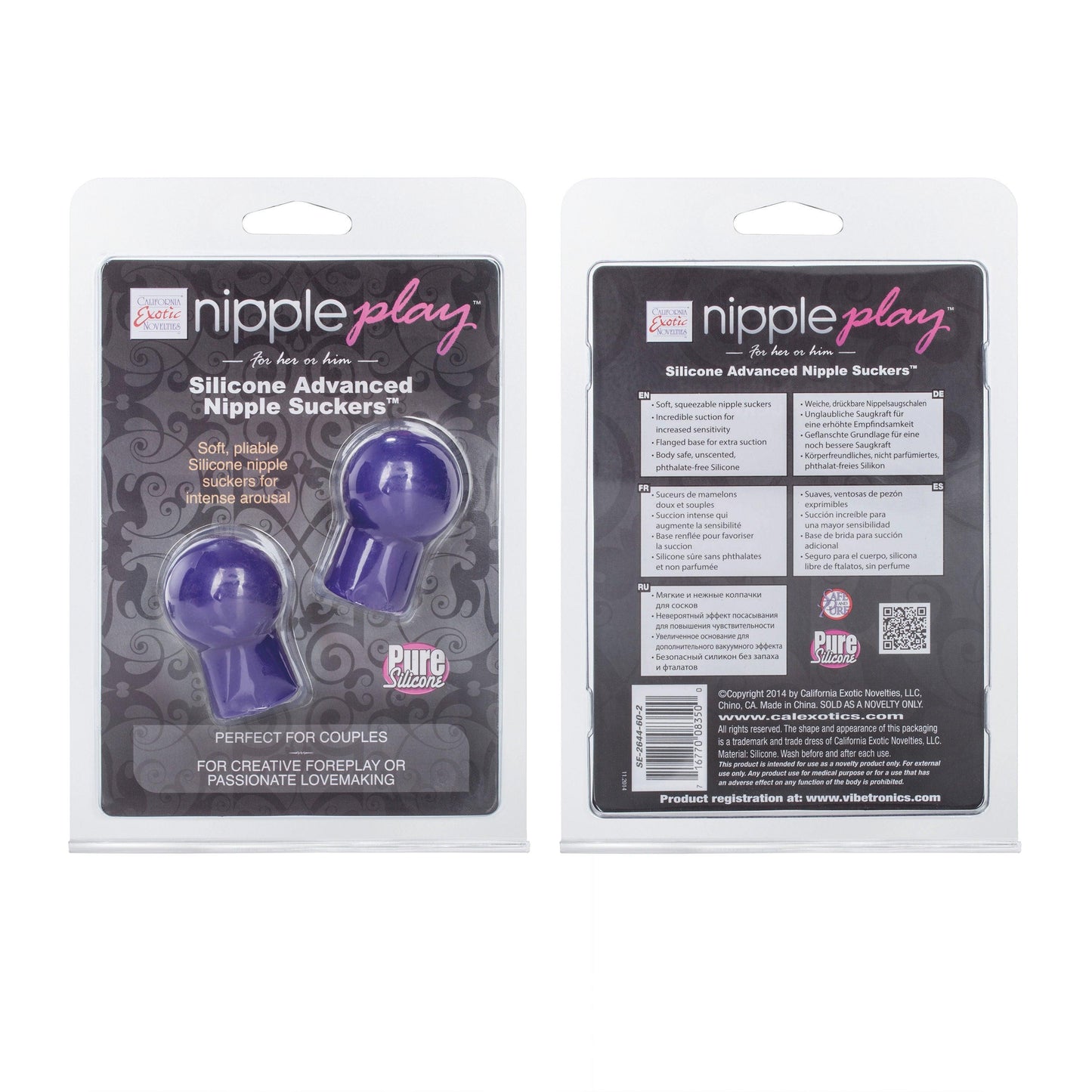 Nipple Play Silicone Advanced Nipple Suckers - Purple - Love It Wet