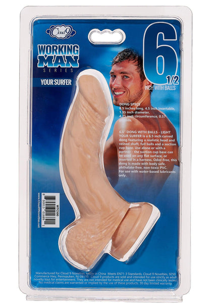 Cloud 9 Working Man 6.5 Inch With Balls - Your Surfer - Light - Love It Wet