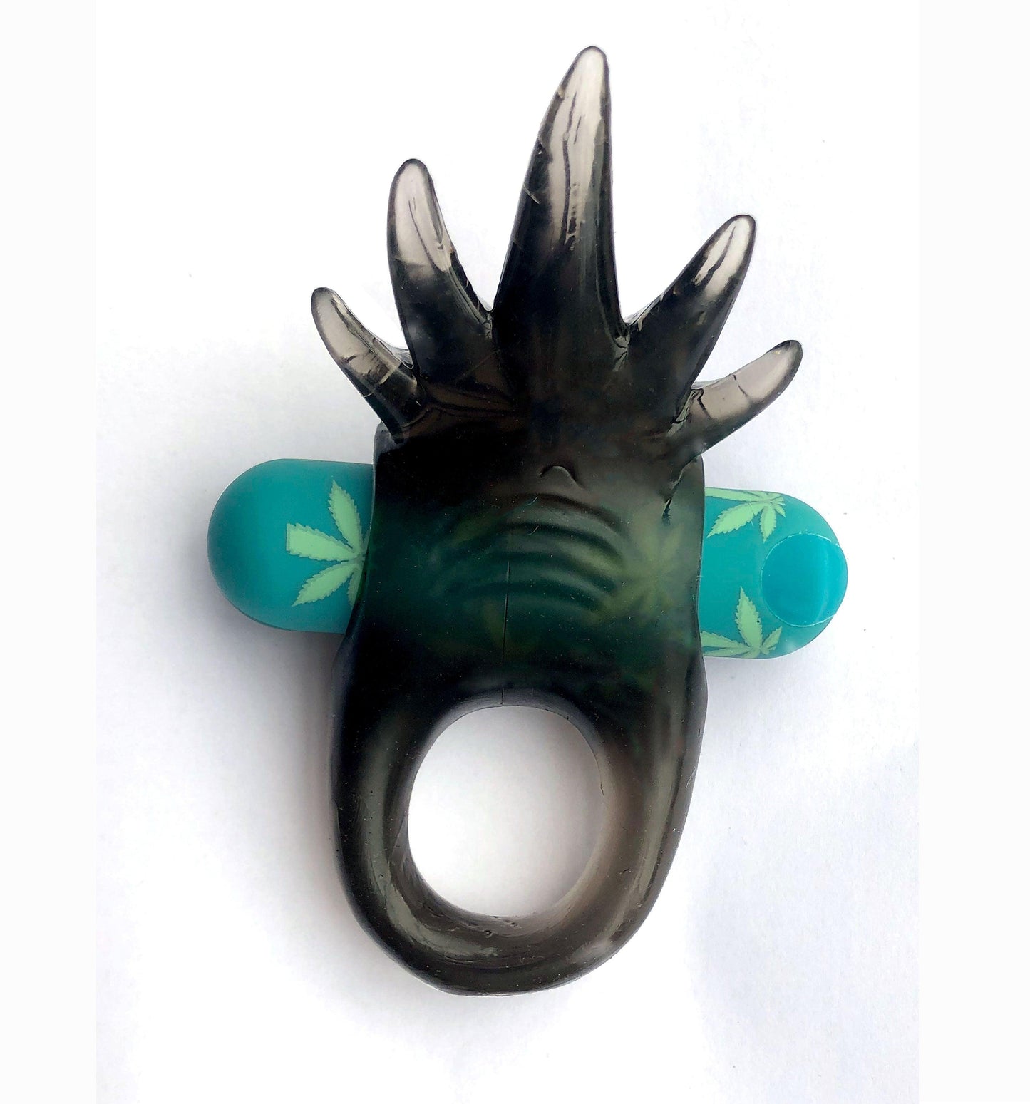 Ziggy Pot Leaf USB Rechargeable Vibrating Erection Enhancer Ring - 420 Series - Love It Wet