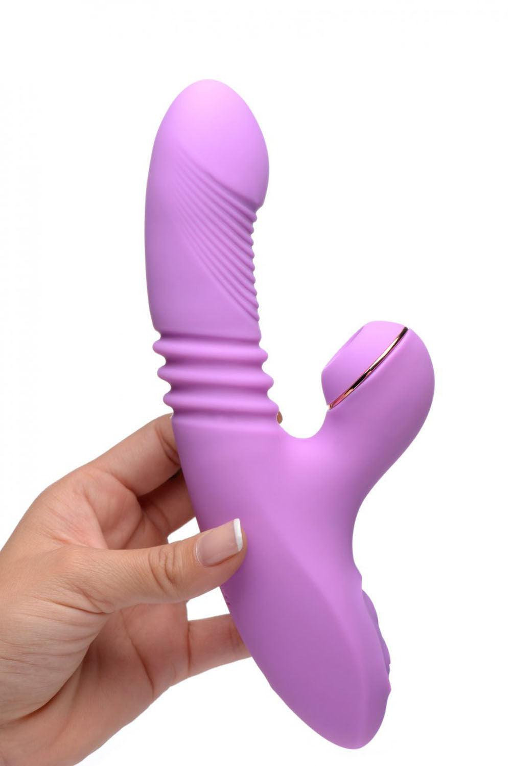 Shegasm Thrusting Suction Rabbit - Purple - Love It Wet