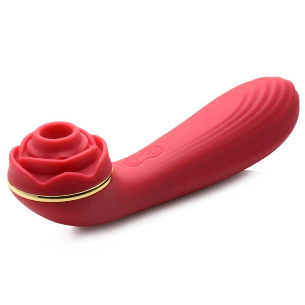 Bloomgasm Passion Petals 10x Suction Rose Vibrator - Red - Love It Wet