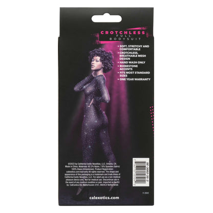 Radiance Crotchless Full Body Suit - One Size - Black - Love It Wet