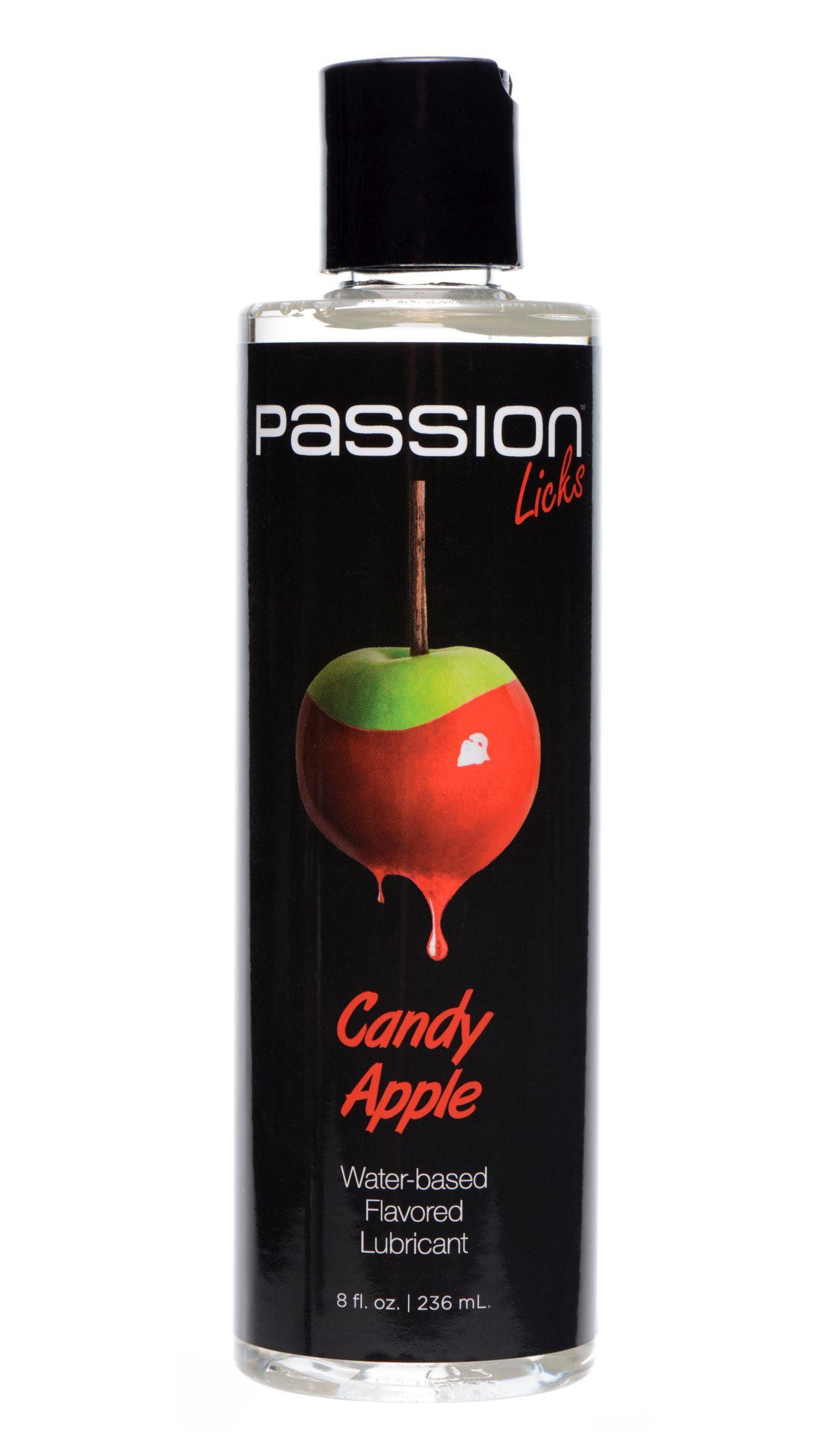 Passion Licks Candy Apple Water Based Flavored Lubricant - 8 Fl Oz / 236 ml - Love It Wet