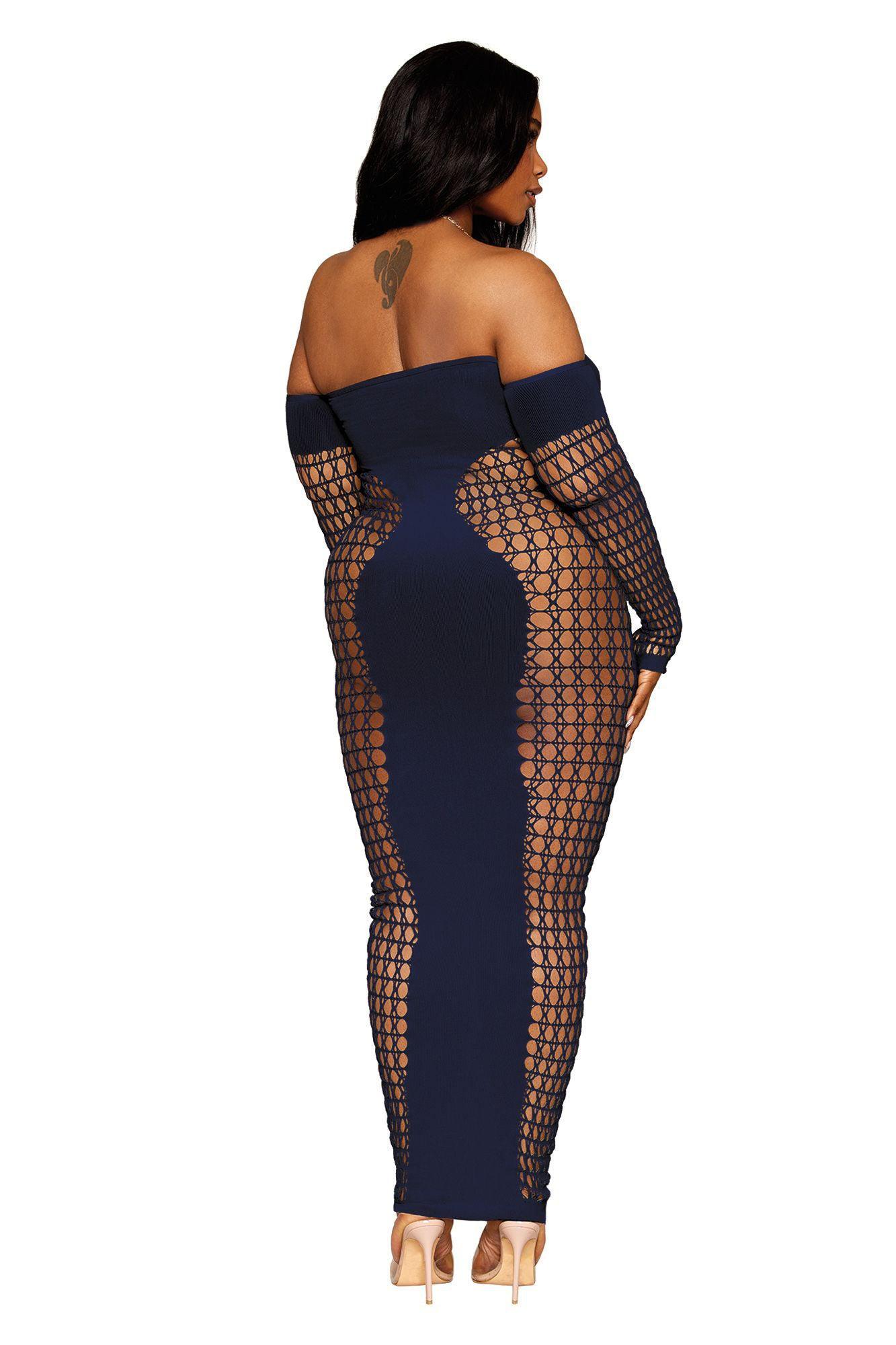 Bodystocking Gown - Queen Size - Denim - Love It Wet