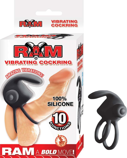 Ram Vibrating Cockring - Black - Love It Wet