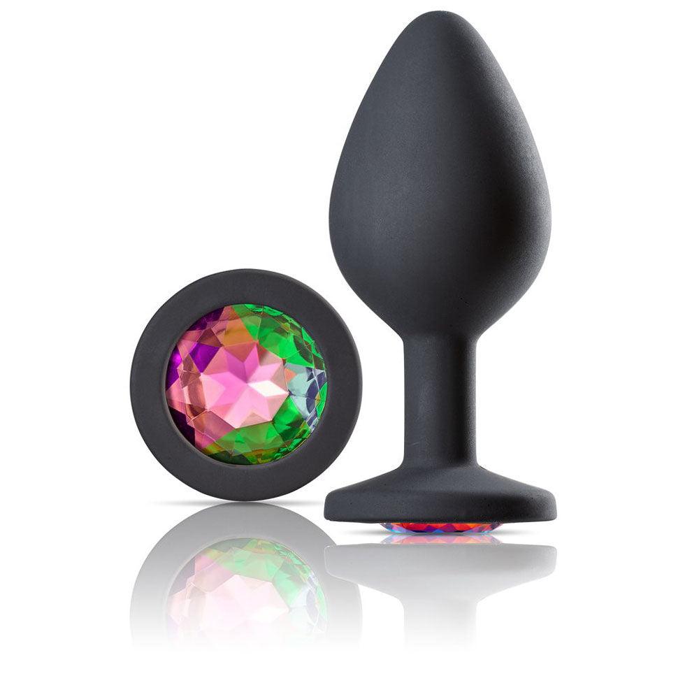 Cloud 9 Novelties Gems Jeweled Silicone Anal Plug - Large - Love It Wet