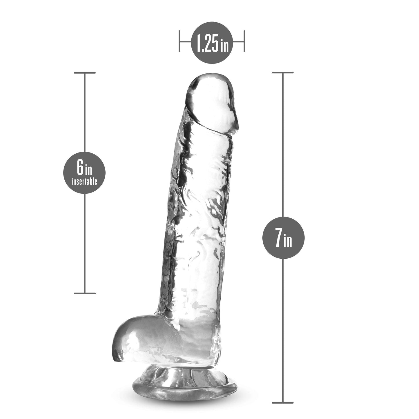 Naturally Yours - 7 Inch Crystalline Dildo - Diamond - Love It Wet