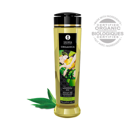 Organica Massage Oils - Green Tea - 8 Fl. Oz. - Love It Wet