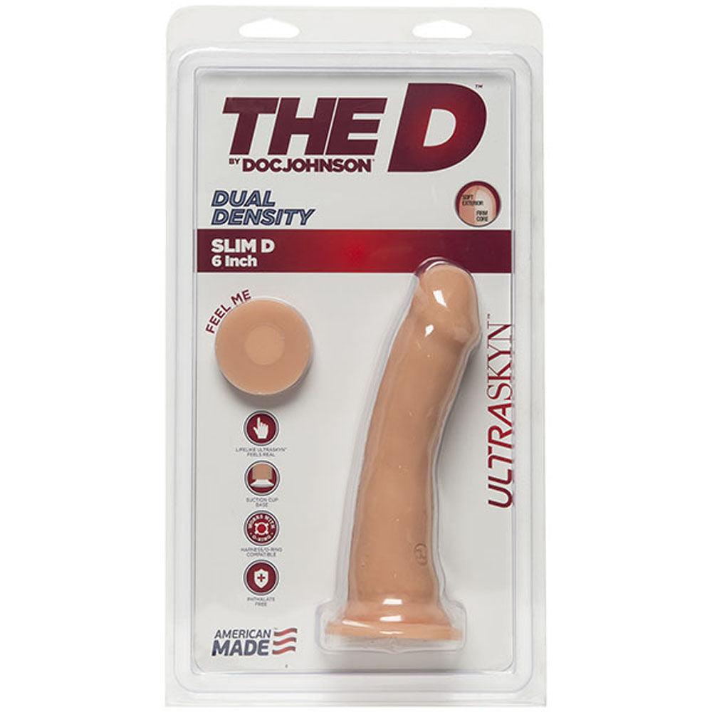 The D - Slim D - 6 Inch Without Balls - Ultraskyn - Vanilla - Love It Wet