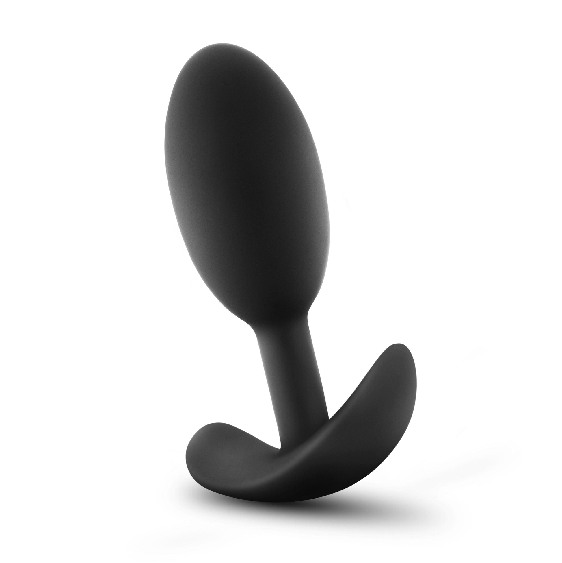 Anal Adventures - Platinum - Silicone Vibra Slim Plug -Medium - Black - Love It Wet