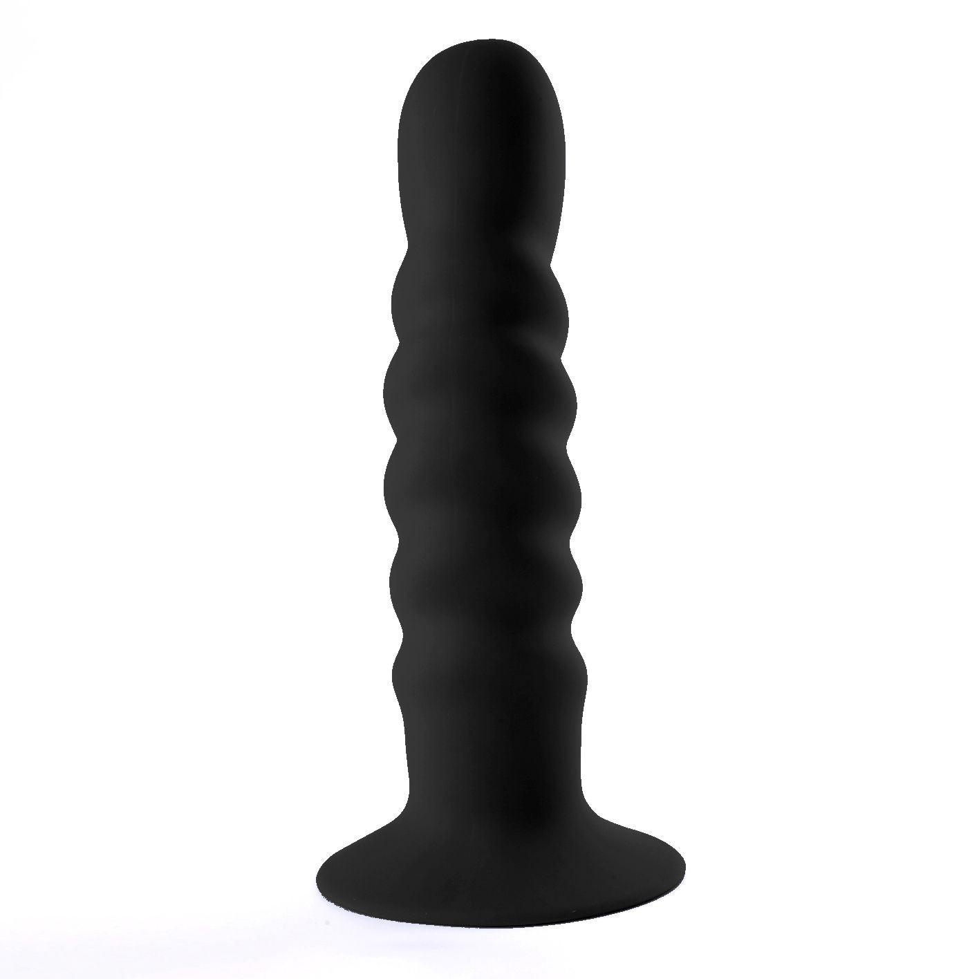 Kendall Silicone Dong Swirled Satin Finish - Black - Love It Wet