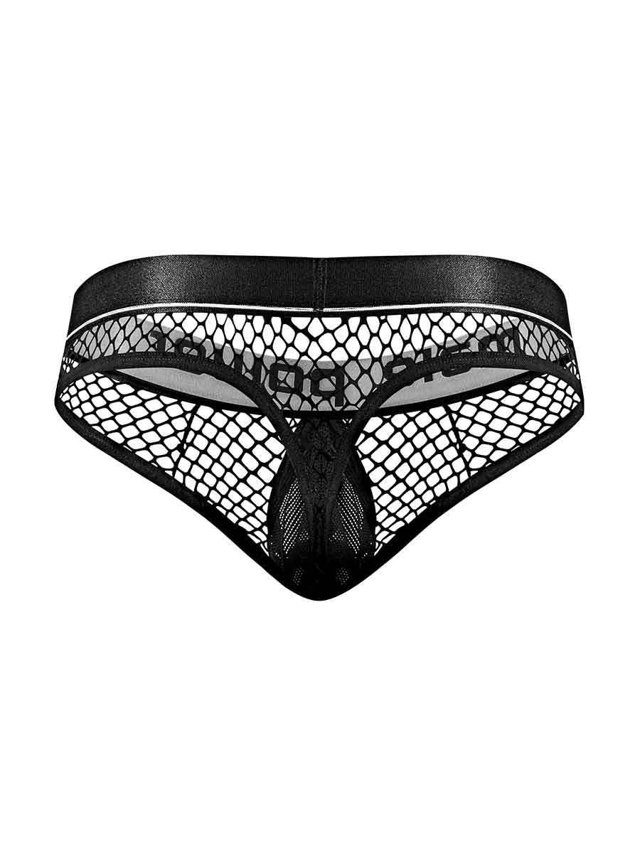 Cock Pit Net Cock Ring Thong - S/ M - Black - Love It Wet