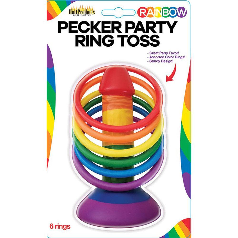 Rainbow Pecker Party Ring Toss - Love It Wet