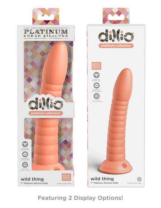 Dillio Platinum - Wild Thing 7 Inch Dildo - Peach - Love It Wet