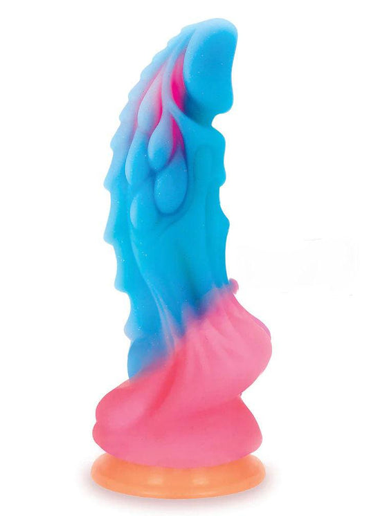 Alien Nation Dragon Silicone Glow in the Dark Creature Dildo - Multicolor - Love It Wet