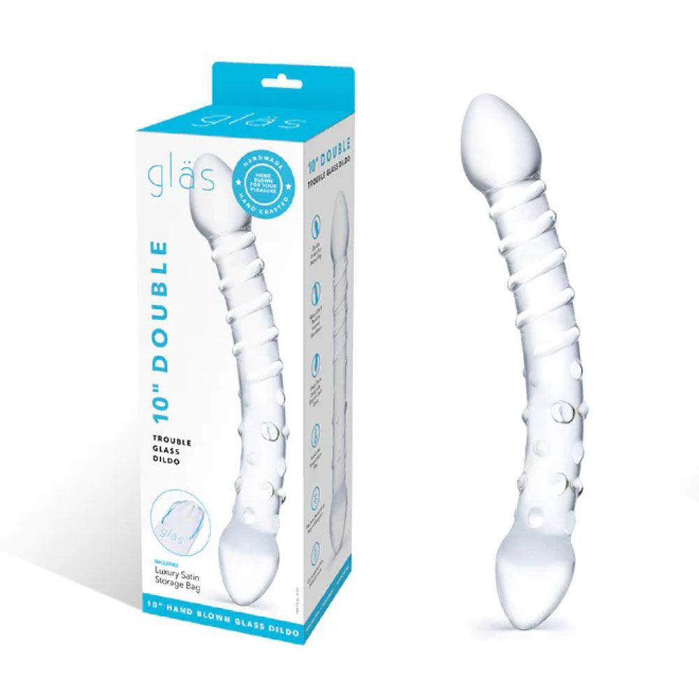 Double Trouble Glass Dildo - Love It Wet