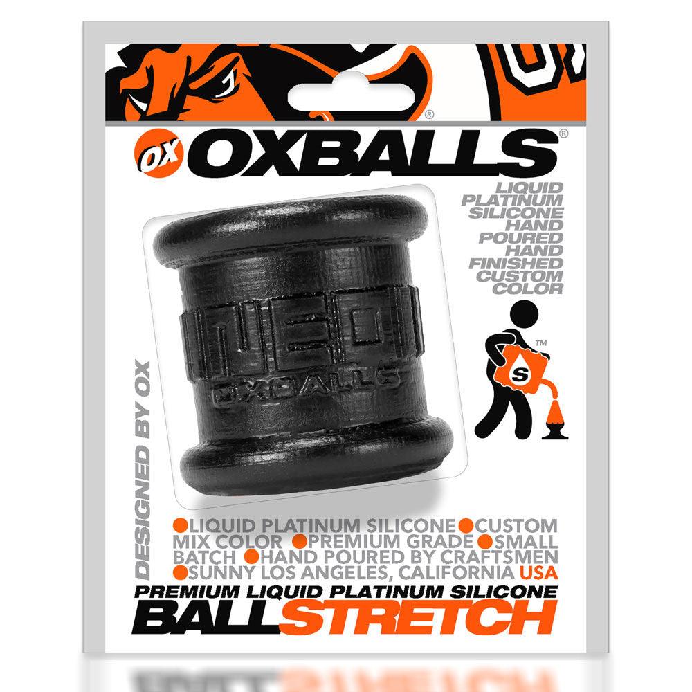 Neo 2 Inch Tall Ball Stretcher Squishy Silicone - Black - Love It Wet