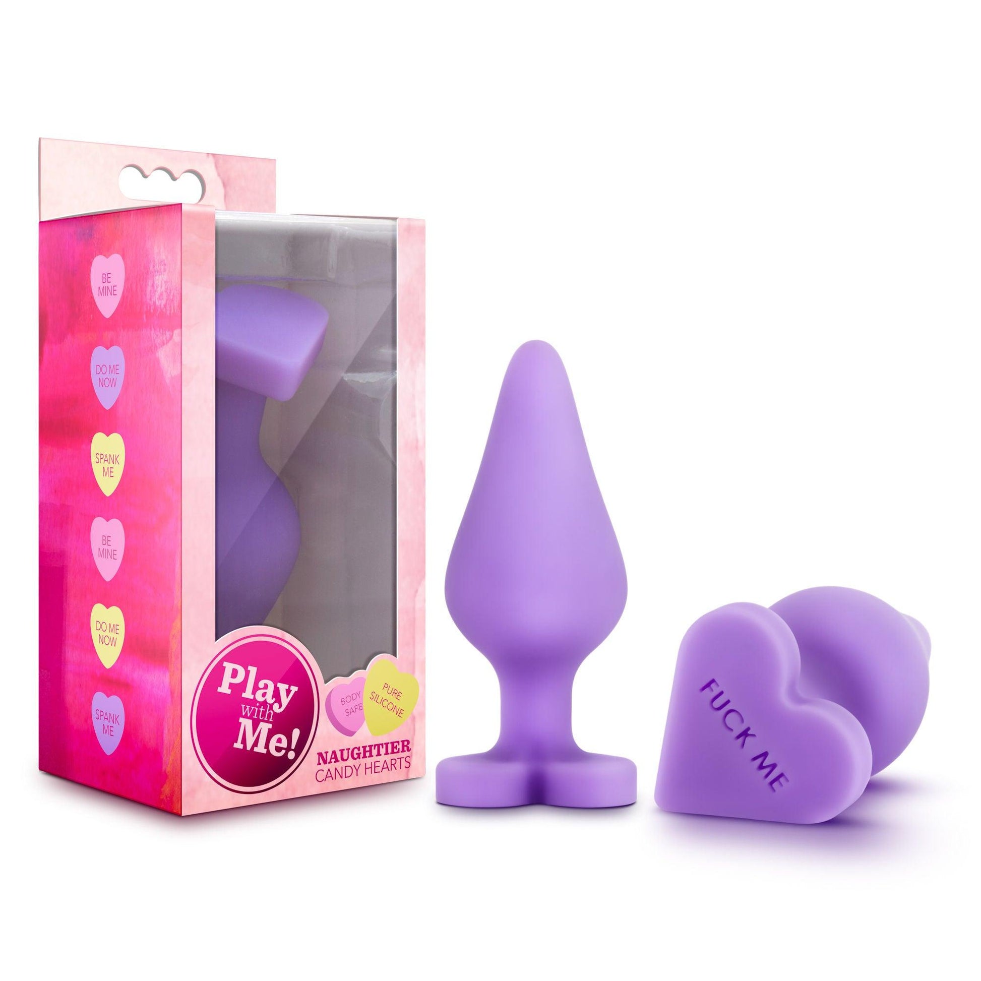 Naughtier Candy Hearts - Fuck Me - Purple - Love It Wet