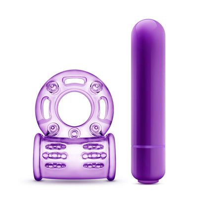 Play With Me - Couples Play - Vibrating Cock Ring - Purple - Love It Wet