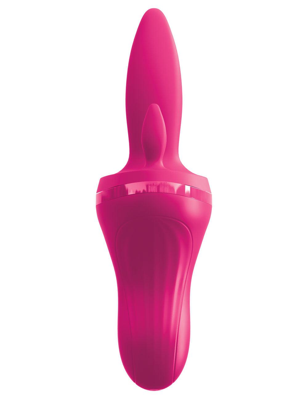 Threesome Holey Trinity Triple Tongue Vibrator - Pink - Love It Wet