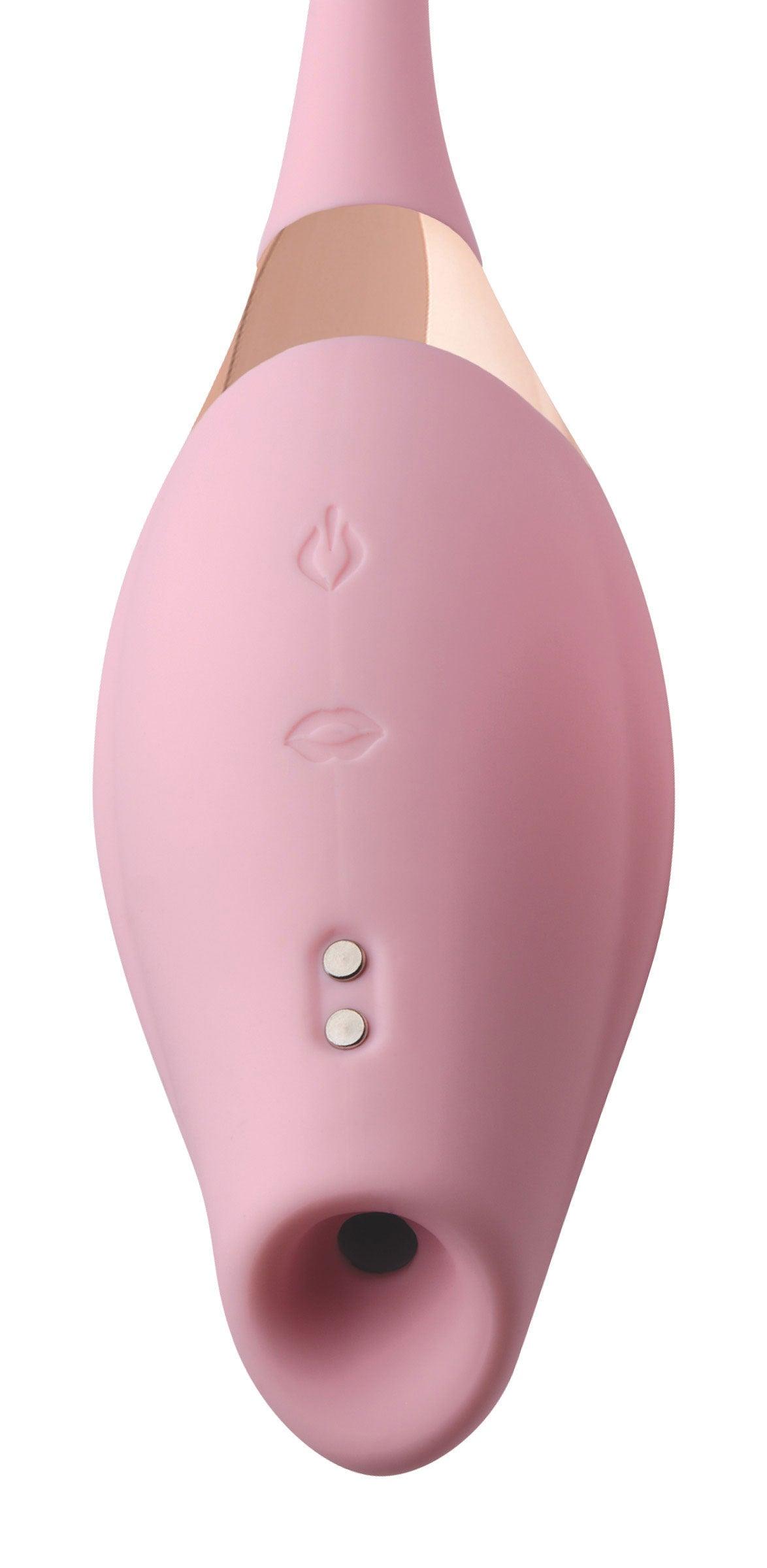 Shegasm 8x Tandem Plus Silicone Suction Clit Stimulator and Egg - Love It Wet