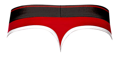 Retro Sport Panel Thong - L/ XL - Black/ Blue - Love It Wet