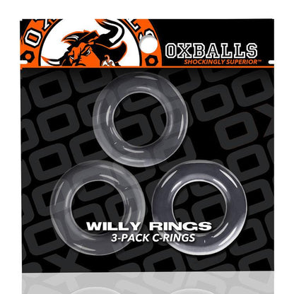 Willy Rings 3-Pack Cockrings - Black - Love It Wet