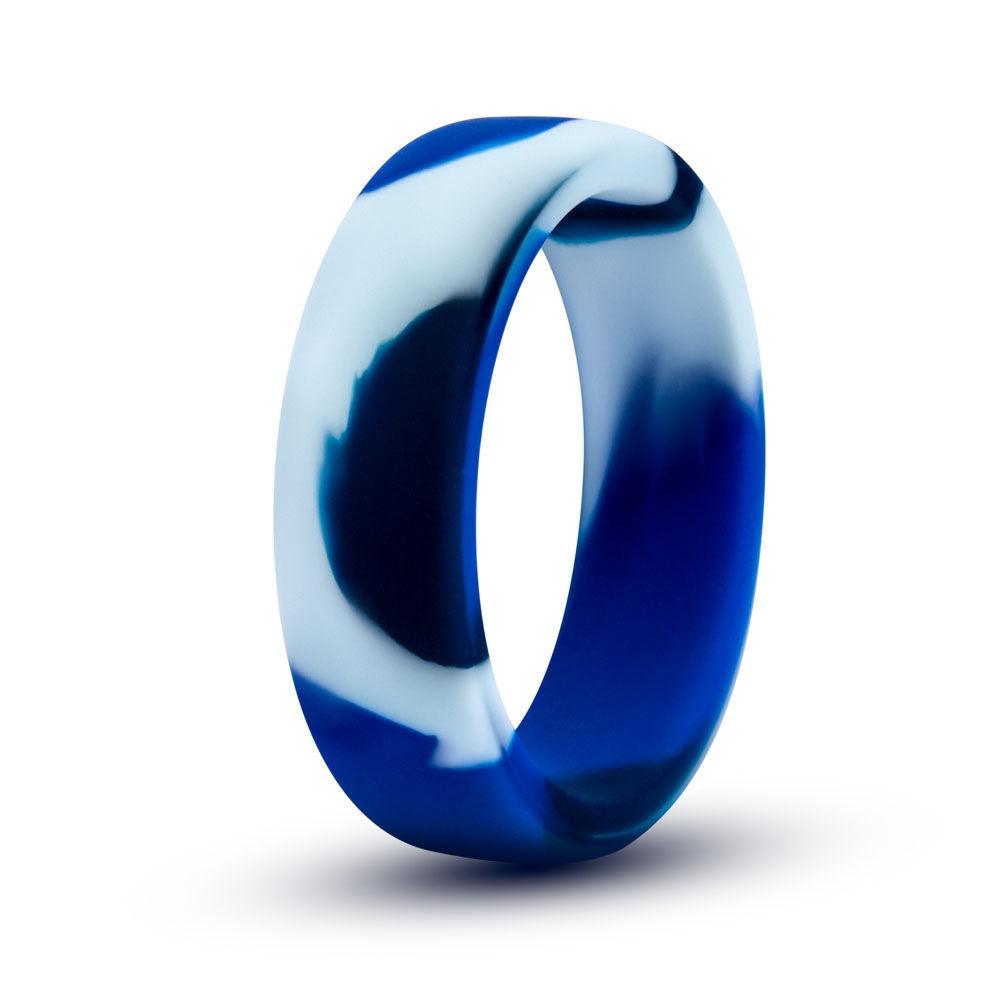 Performance - Silicone Camo Cock Ring - Blue Camoflauge - Love It Wet