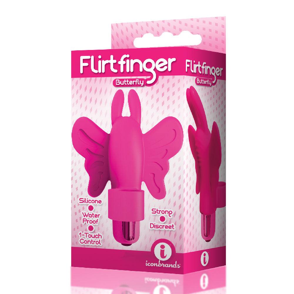 The 9's Flirt Bunny Finger Vibrator - Pink - Love It Wet