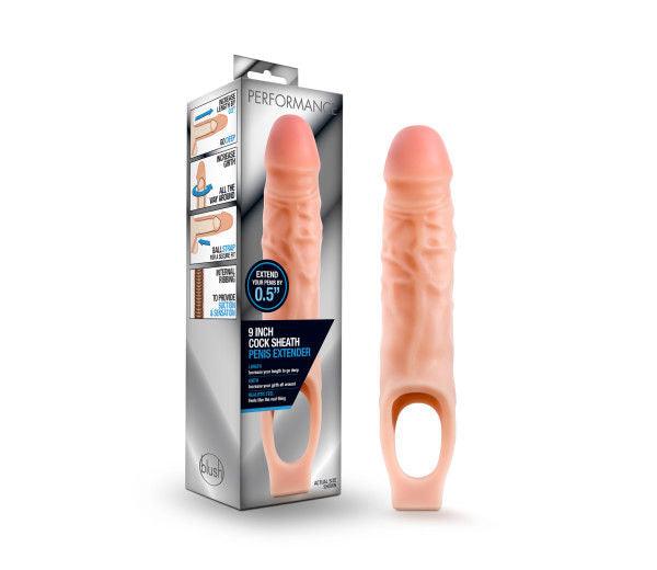 Performance - 9 Inch Cock Sheath Penis Extender - Vanilla - Love It Wet