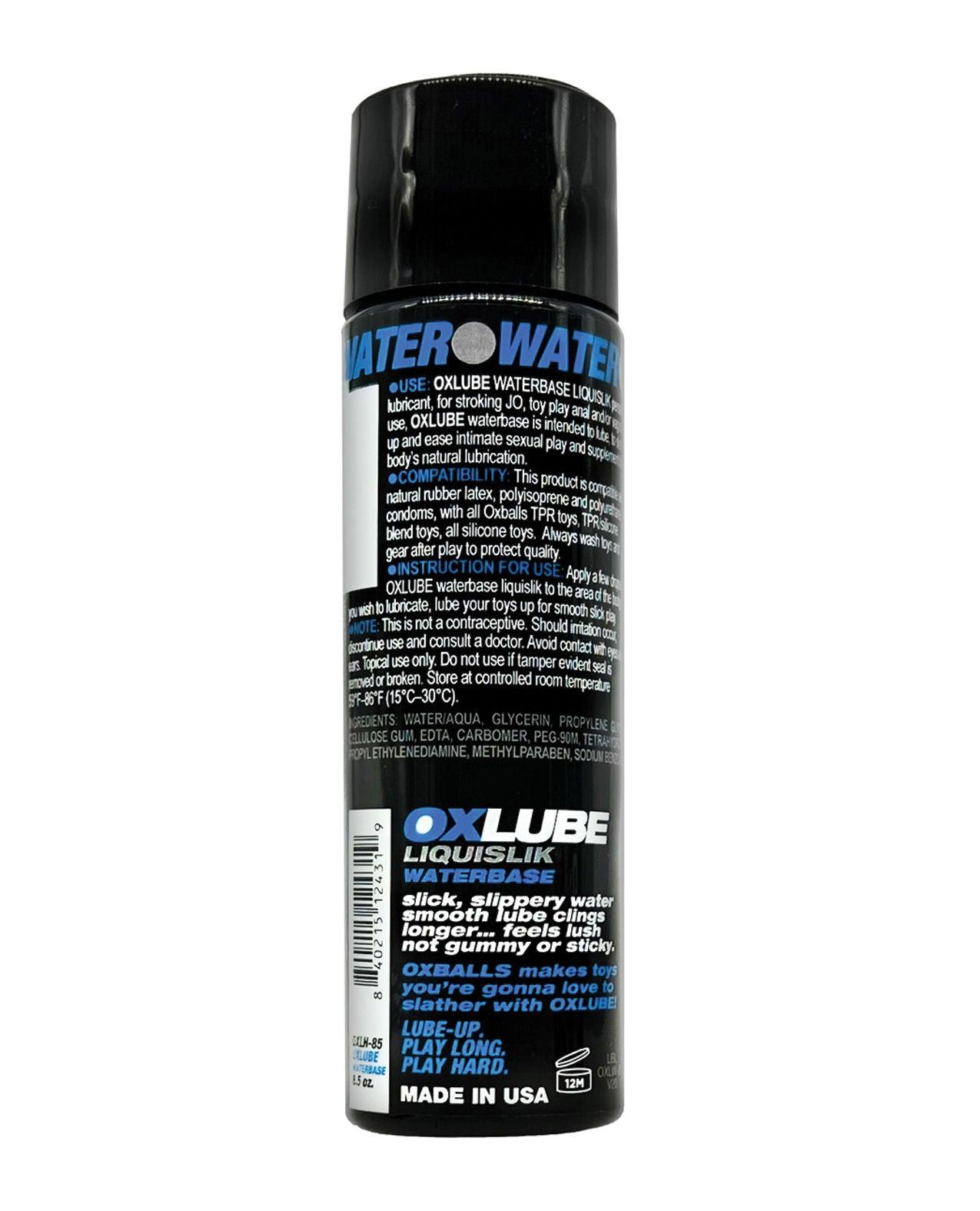 Oxlube Waterbased 8.5 Oz - Love It Wet