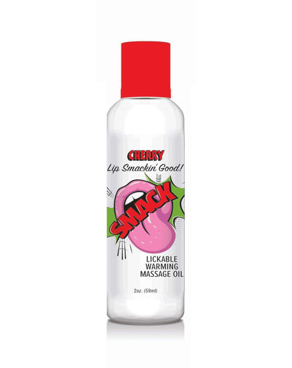 Smack Warming and Lickable Massage Oil - Cherry 2 Oz - Love It Wet