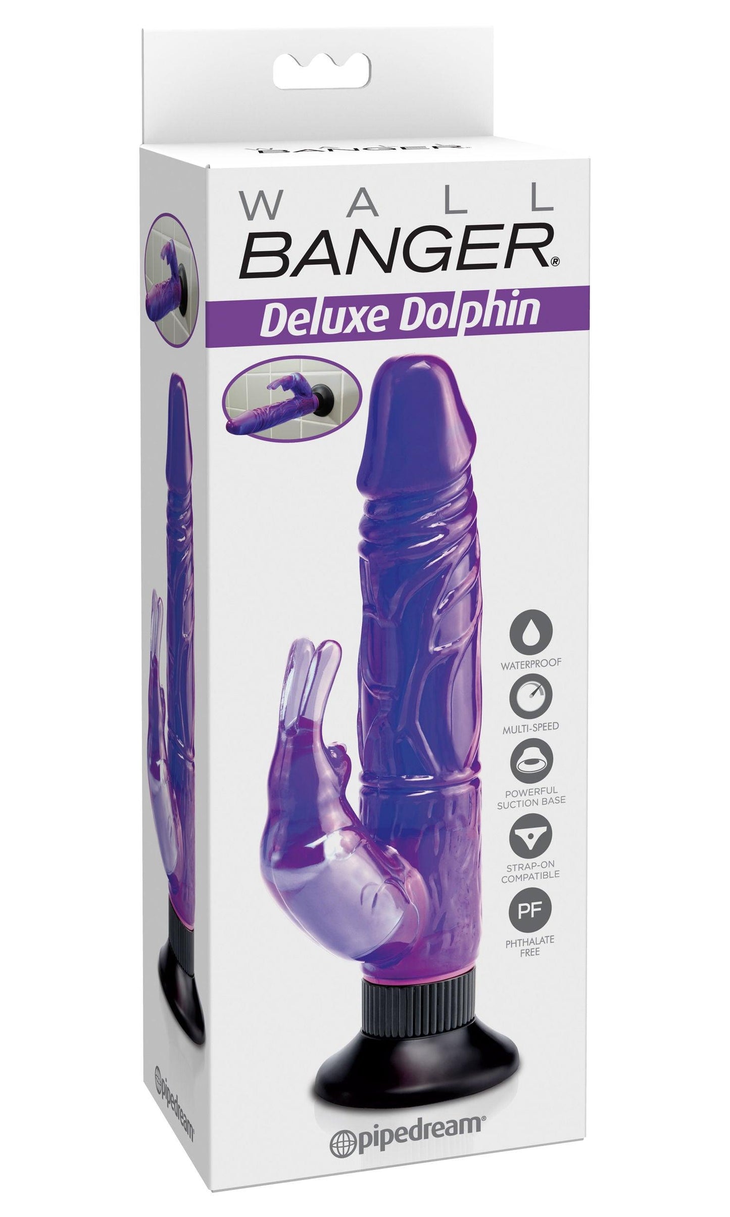 Waterproof Bunny Wall Bangers Deluxe - Purple - Love It Wet