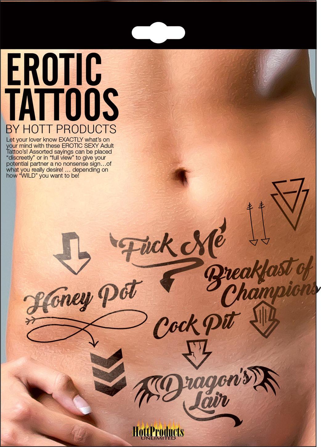 Erotic Tattoo's - Assorted Pack - Love It Wet