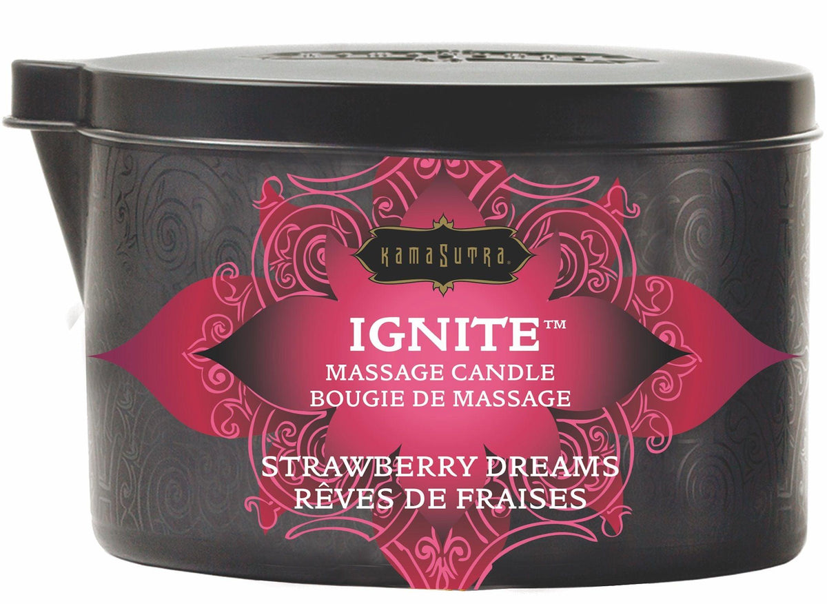 Ignite Strawberry Dreams Massage Candle - 6 Oz. - Love It Wet